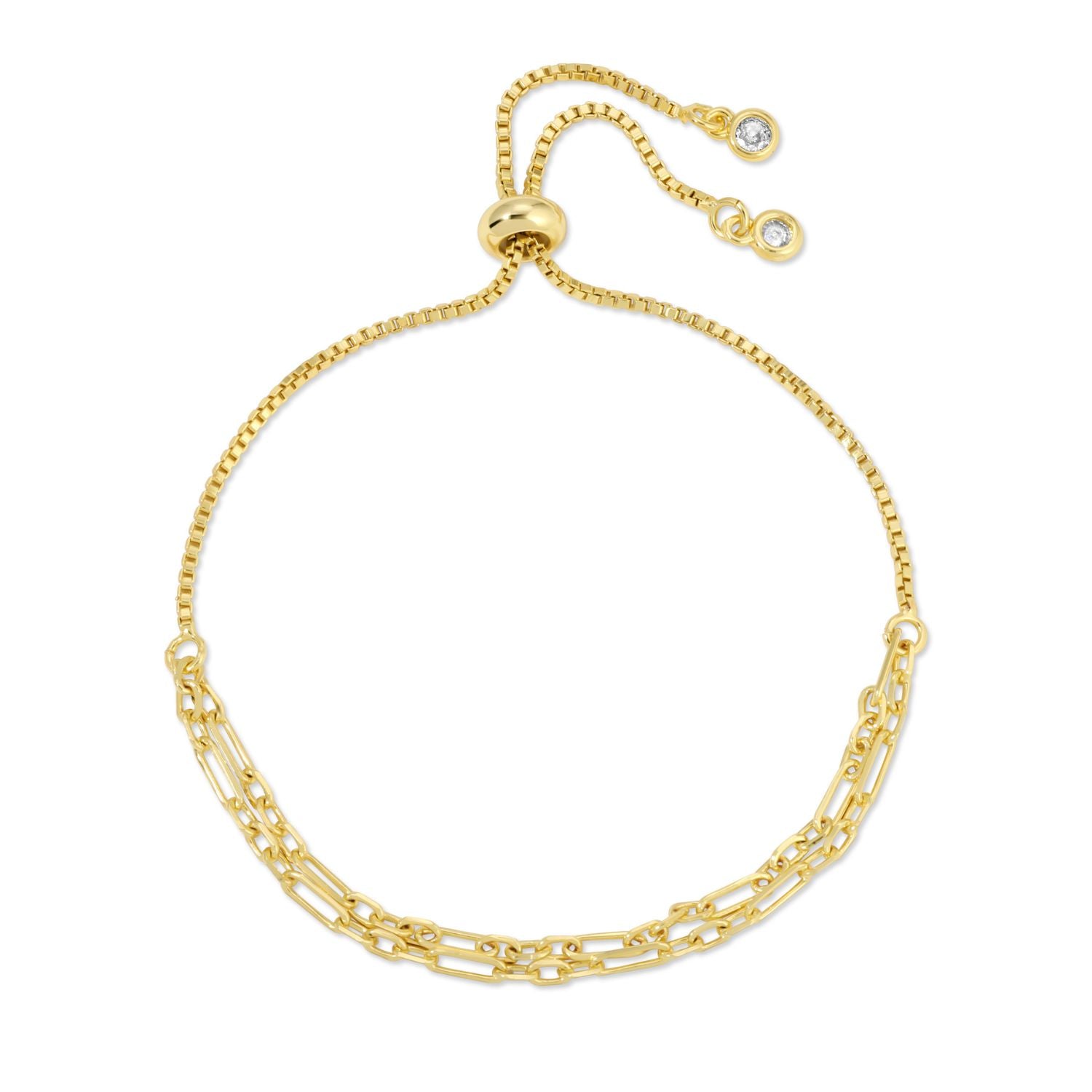 Double Chain Pulley Bracelet - Splendid Iris