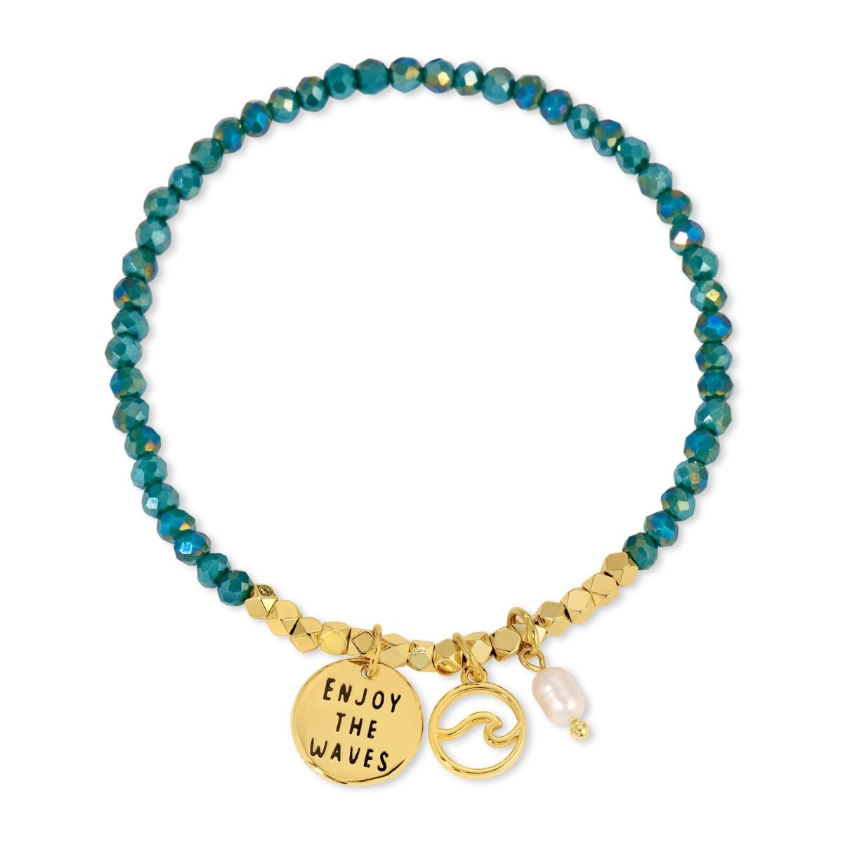 Enjoy The Waves Stretch Charm Bracelet - Splendid Iris