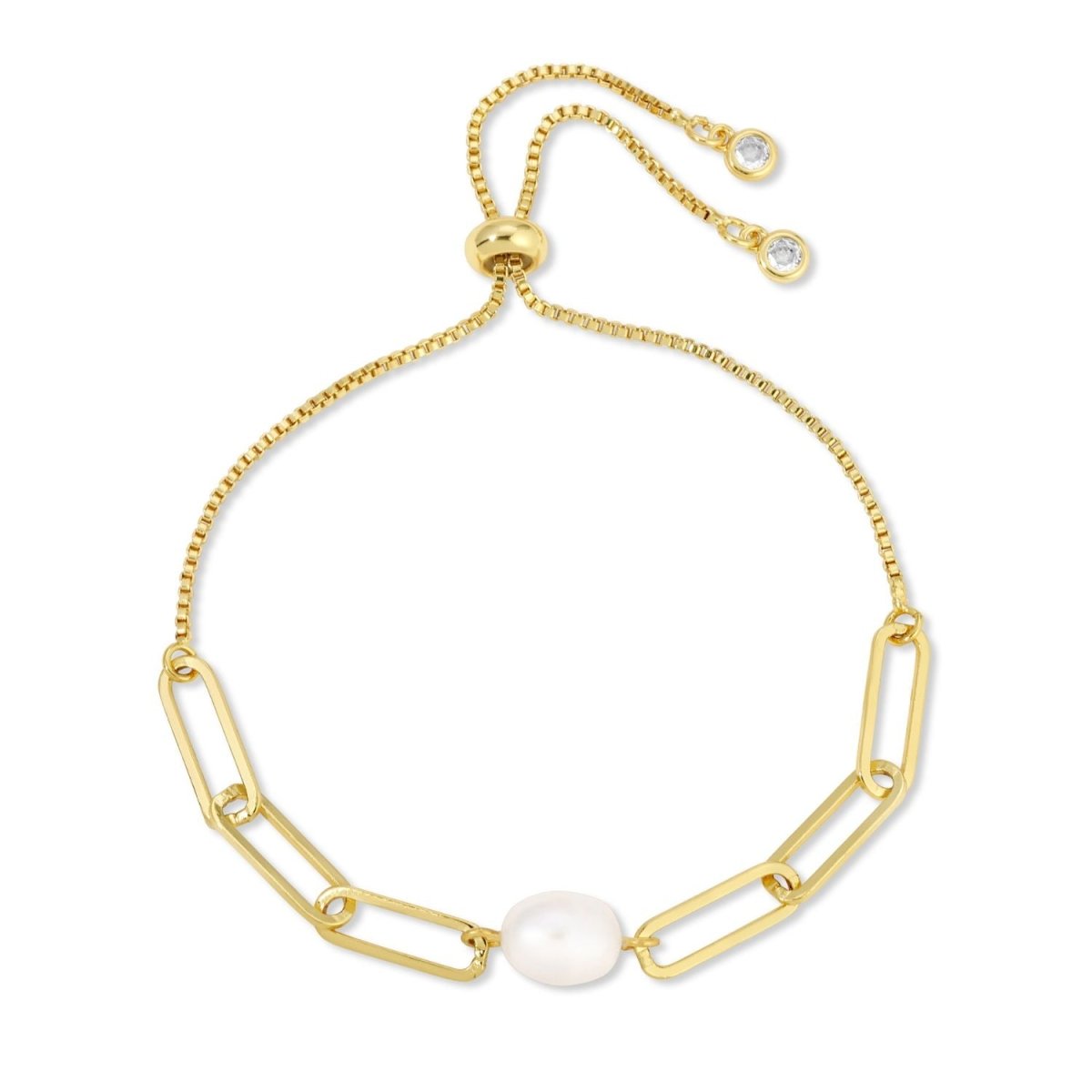 Pearl Link Pulley Bracelet - Splendid Iris