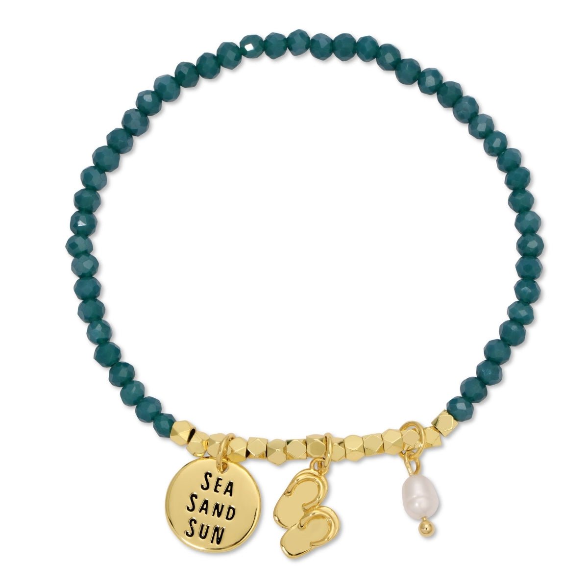 Sea, Sun and Sandals Stretch Charm Bracelet - Splendid Iris