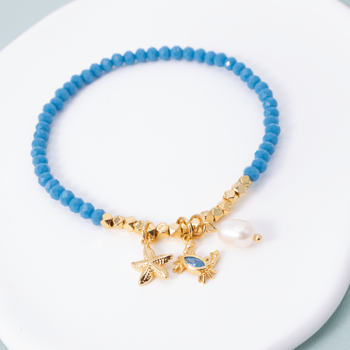 Blue Crab Stretch Charm Bracelet - Splendid Iris