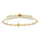Delicate Cross Pulley Bracelet - Splendid Iris