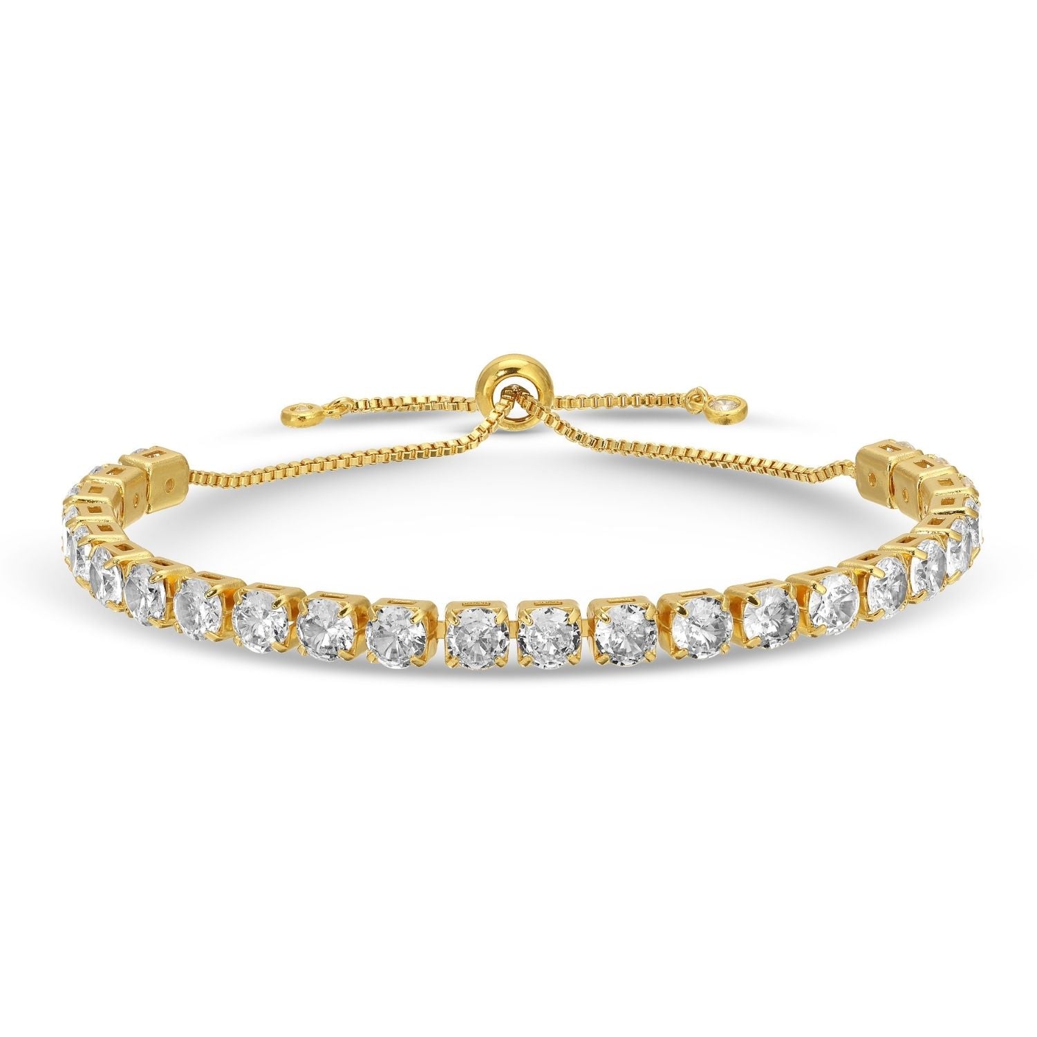 Statement Faux Diamond Pulley Bracelet - Splendid Iris