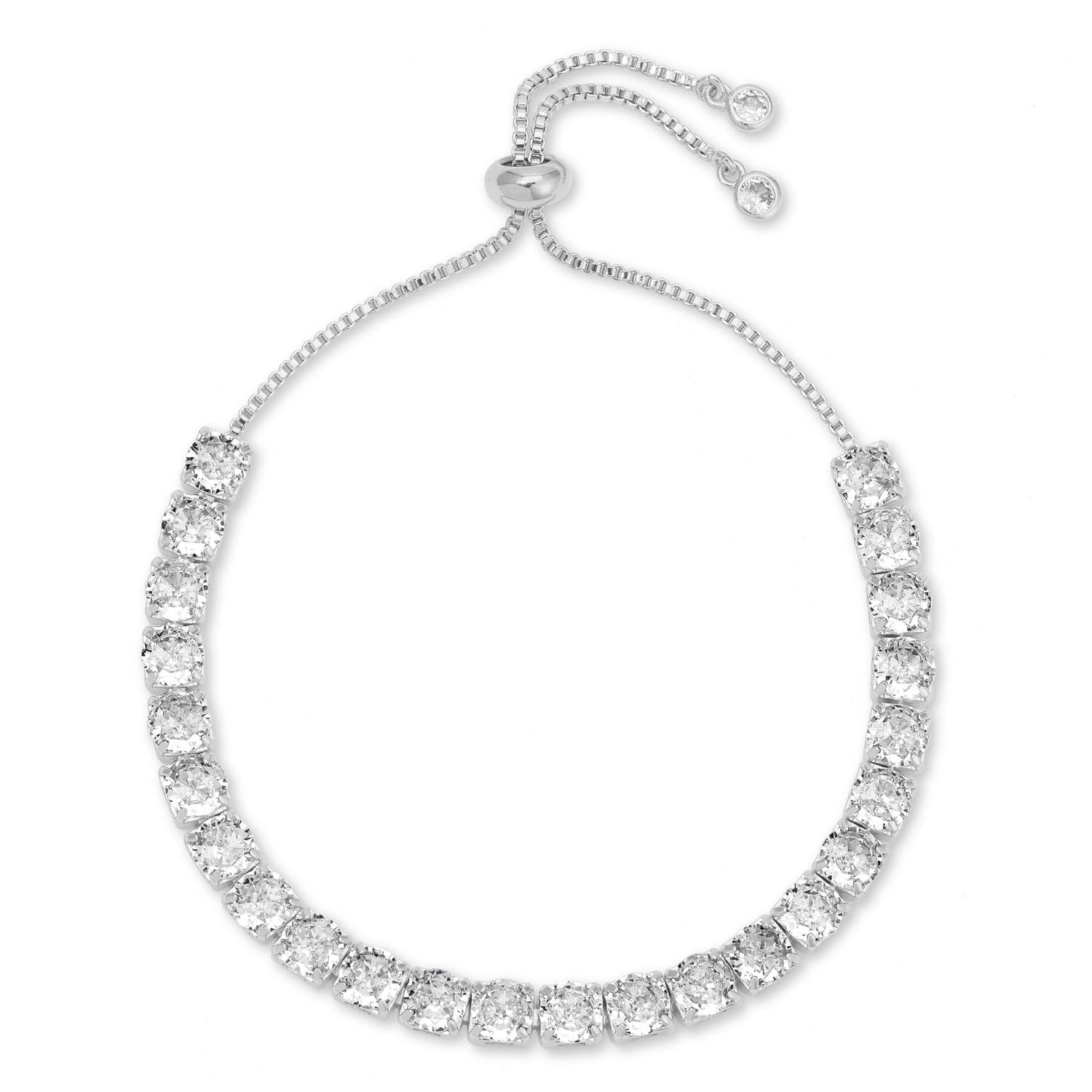 Statement Faux Diamond Pulley Bracelet - Splendid Iris