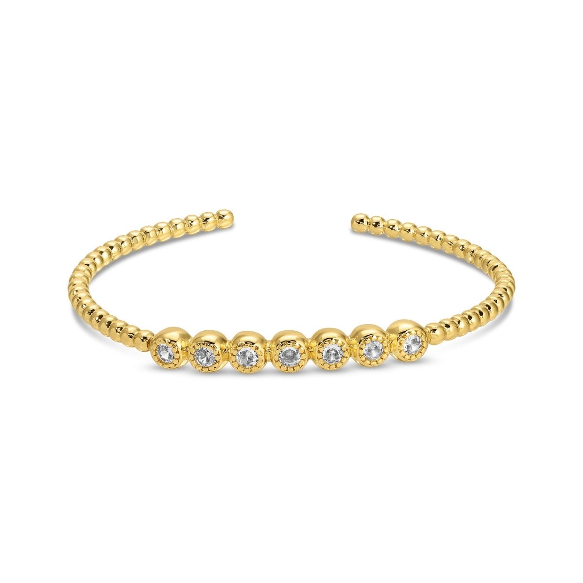 Touch of Sparkle Delicate Cuff Bracelet - Splendid Iris