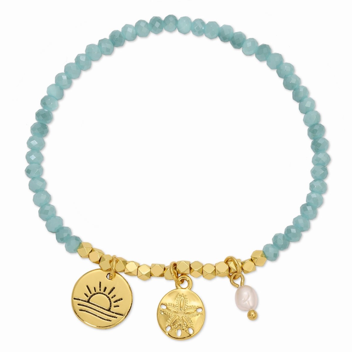 Sand Dollar Stretch Charm Bracelet - Splendid Iris