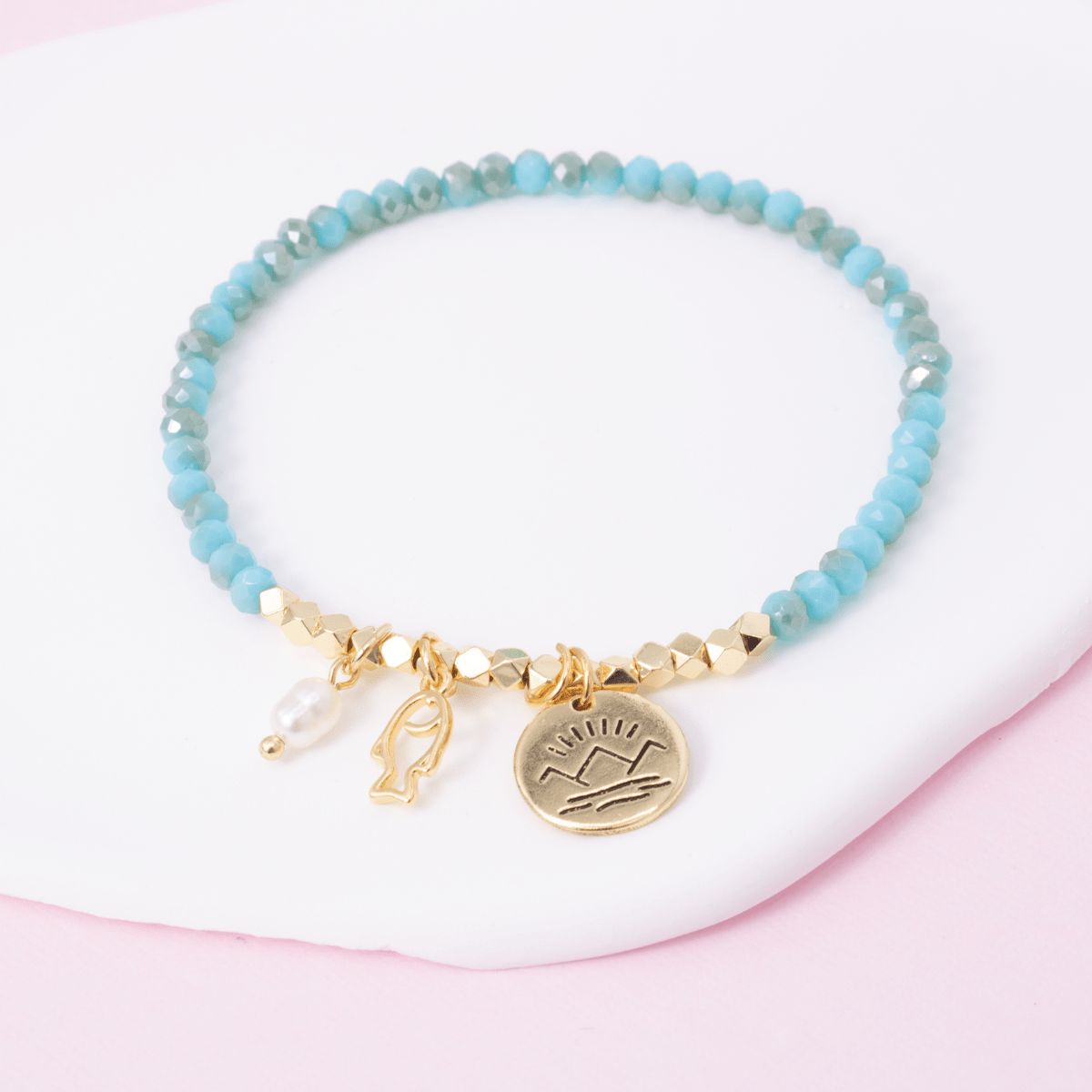 Gone Fishing Stretch Charm Bracelet - Splendid Iris