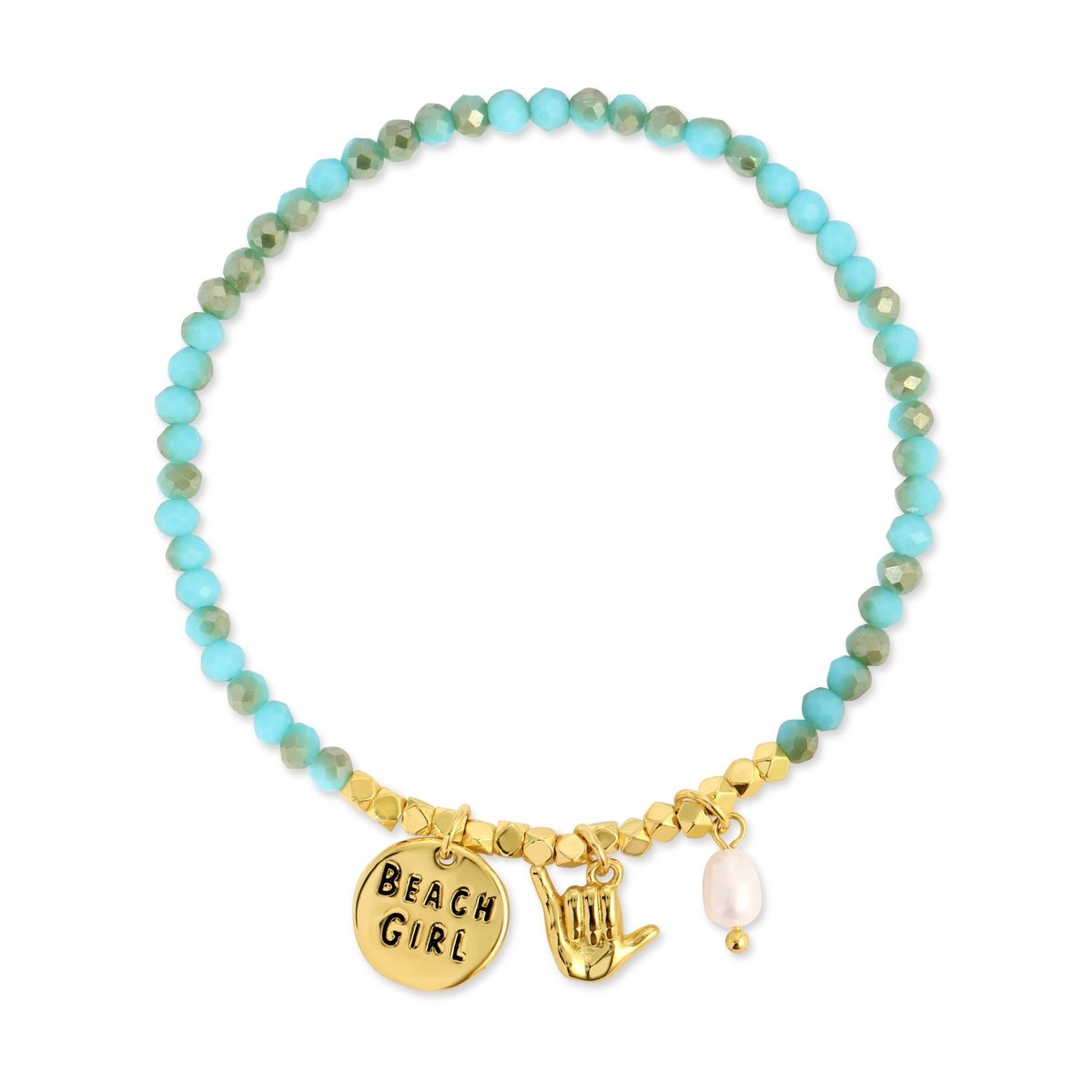 Beach Girl Hang Loose Charm Bracelet - Splendid Iris