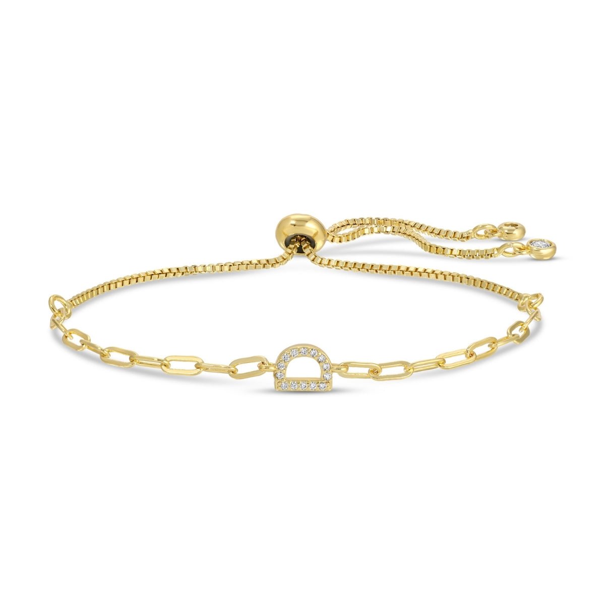 Pavé Initial Pulley Bracelet - Splendid Iris