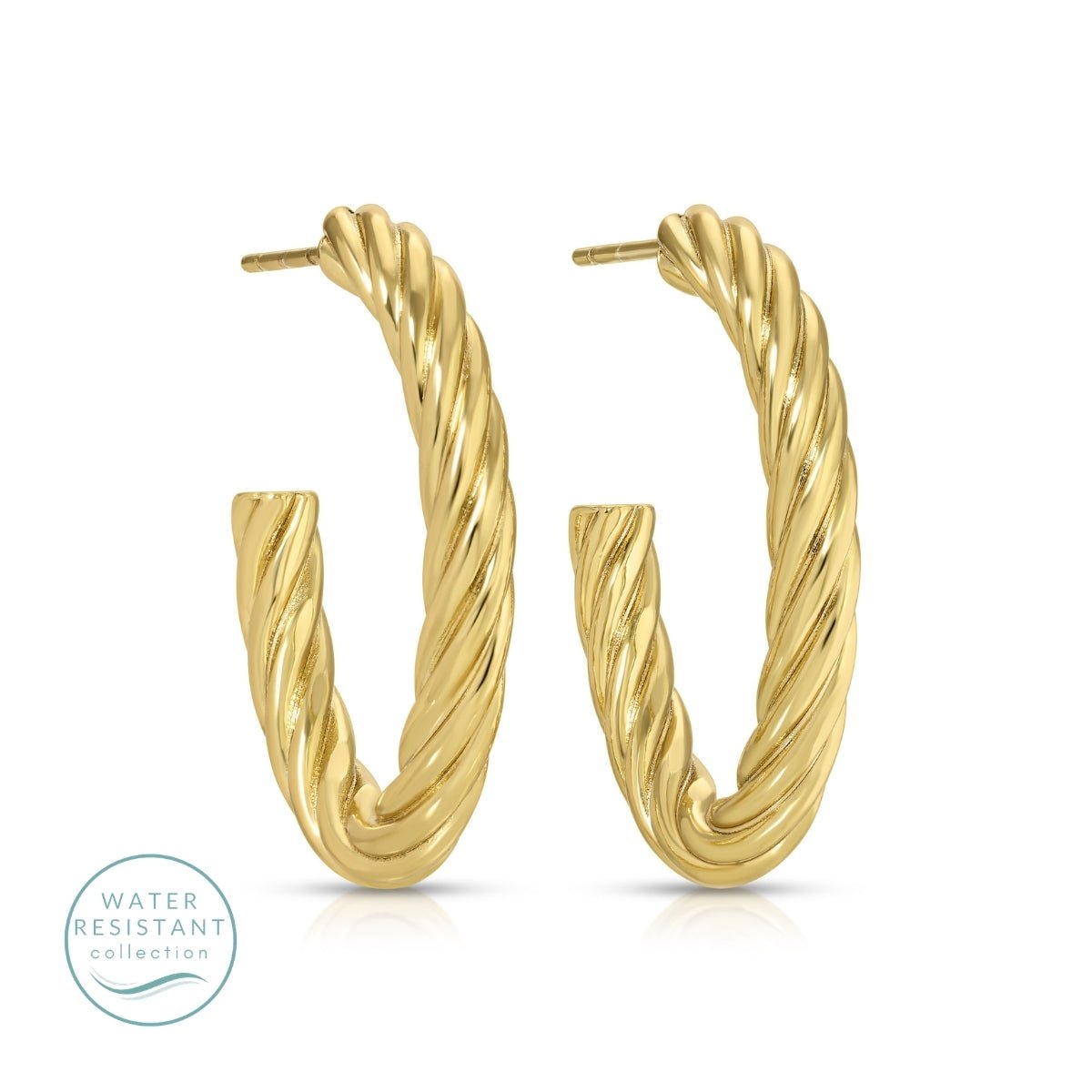 Twisted Hoops, Water-Resistant - Splendid Iris