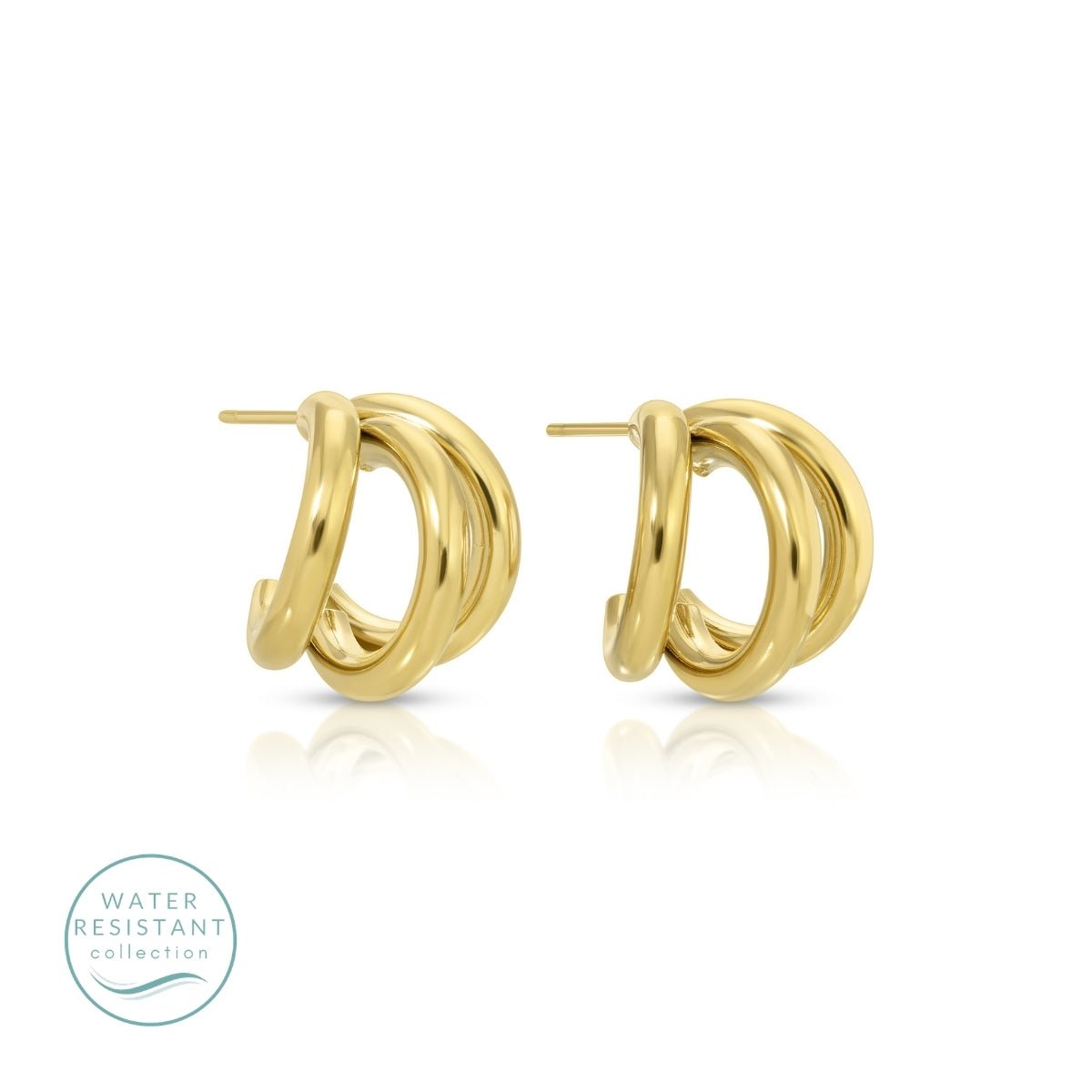Small Triple Hoops, Water-Resistant - Splendid Iris