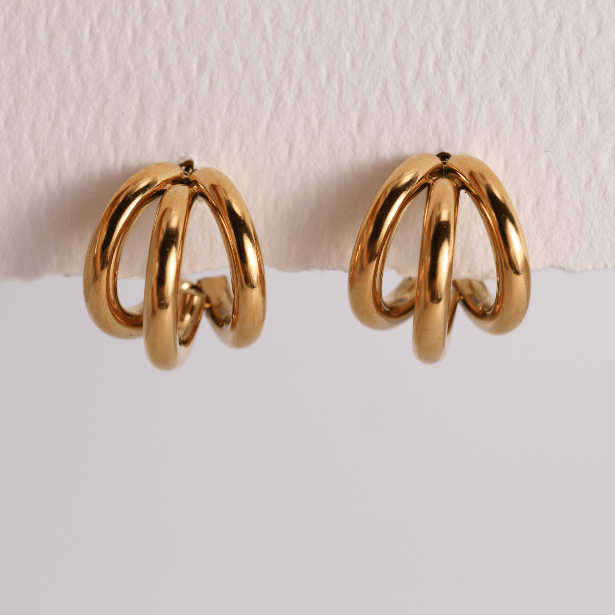Small Triple Hoops, Water-Resistant - Splendid Iris