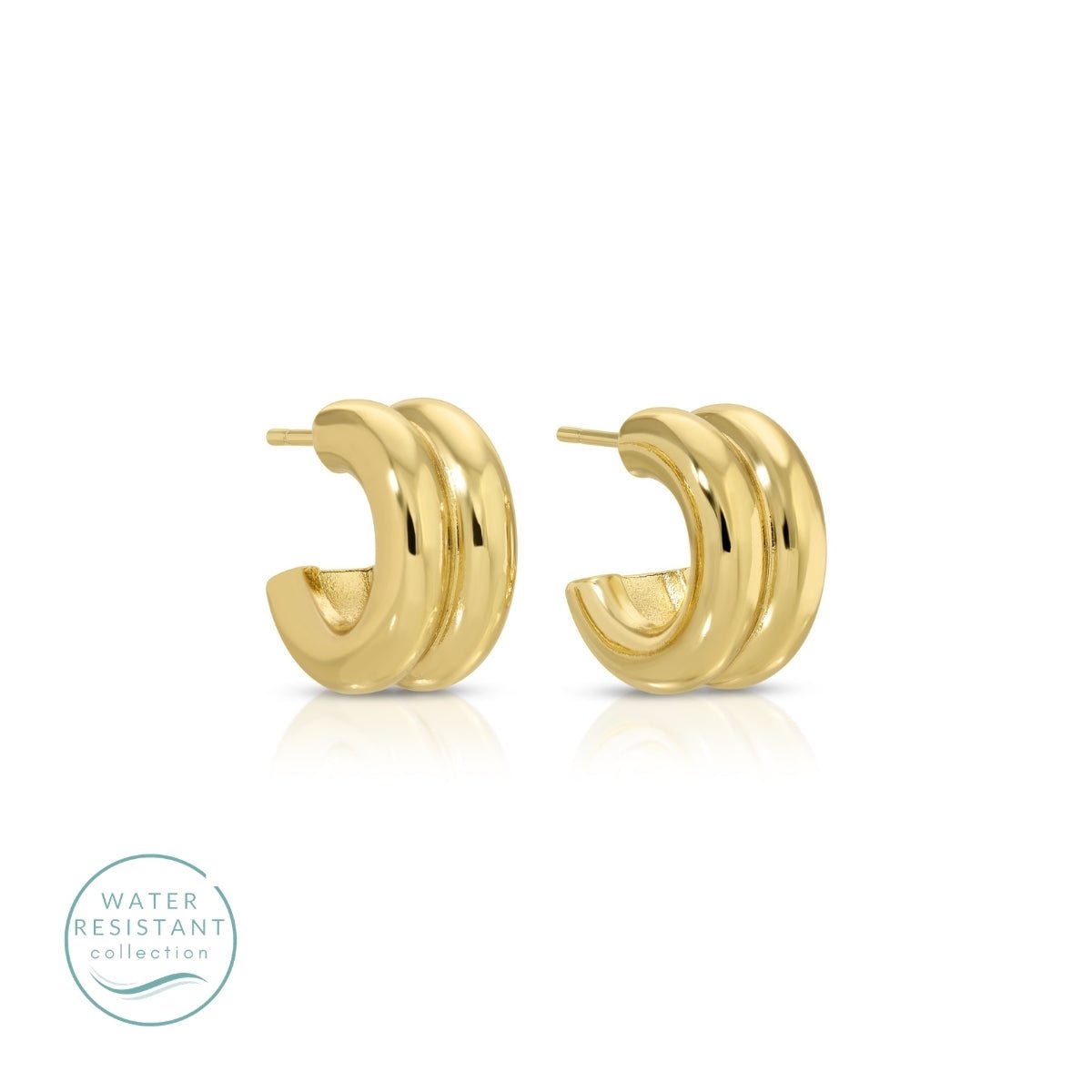 Small Bold Hoops, Water-Resistant - Splendid Iris