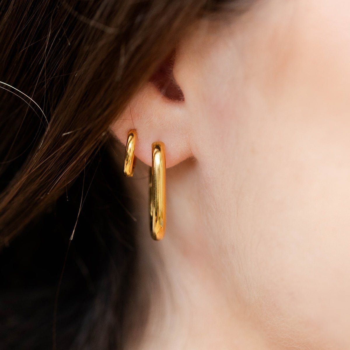 Contemporary Oblong Hoops, Water-Resistant - Splendid Iris