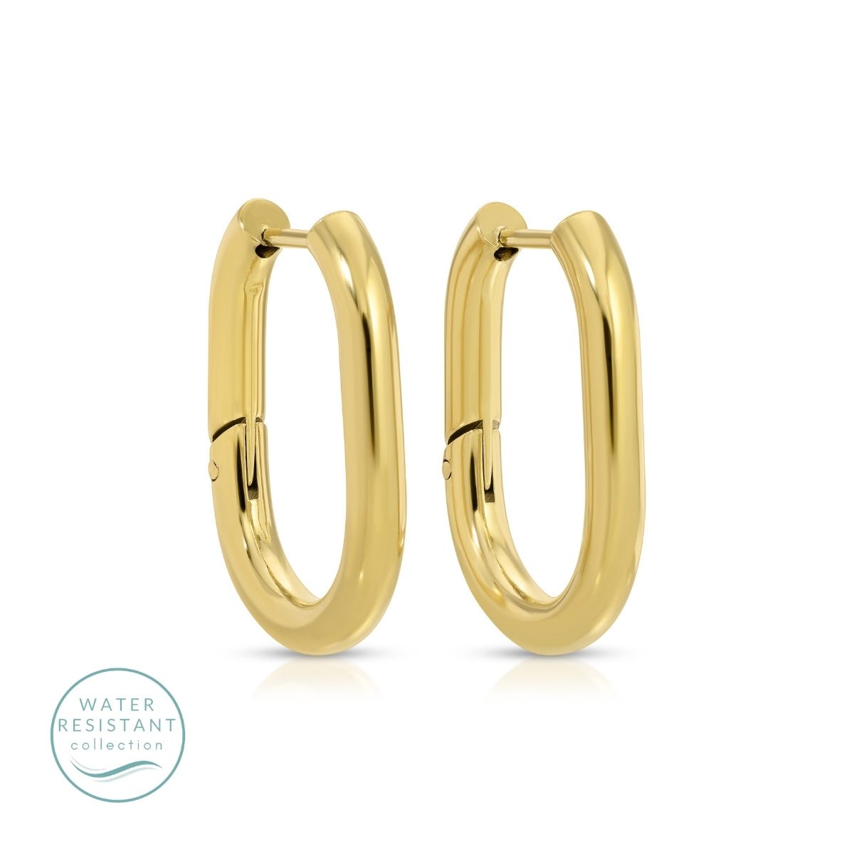 Contemporary Oblong Hoops, Water-Resistant - Splendid Iris