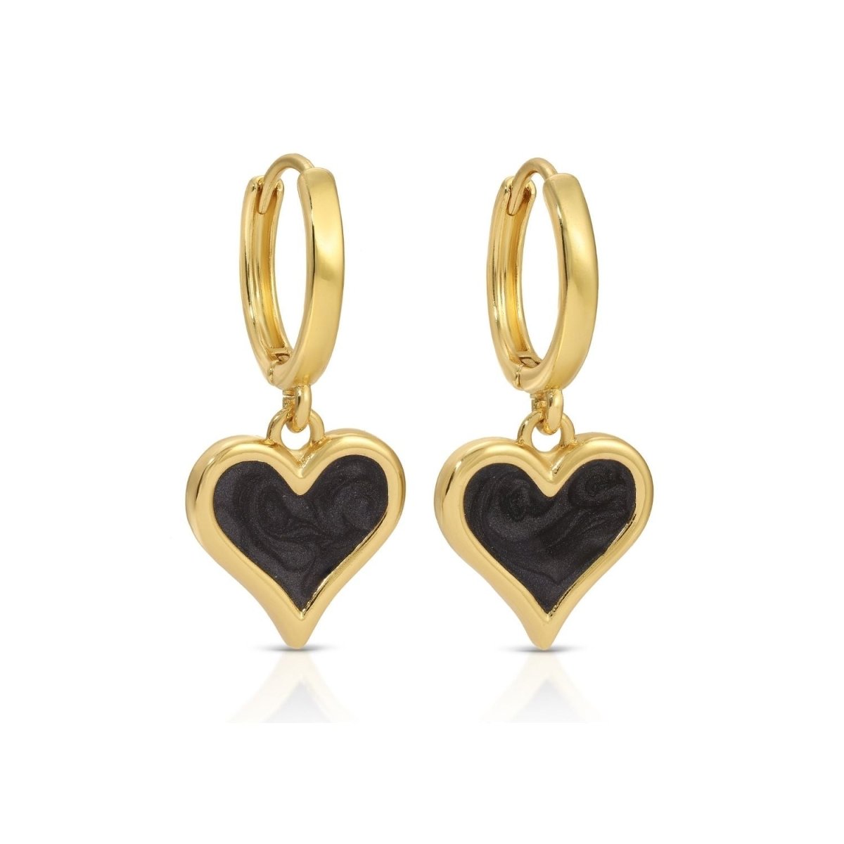 Colorful Heart Drop Huggies - Splendid Iris