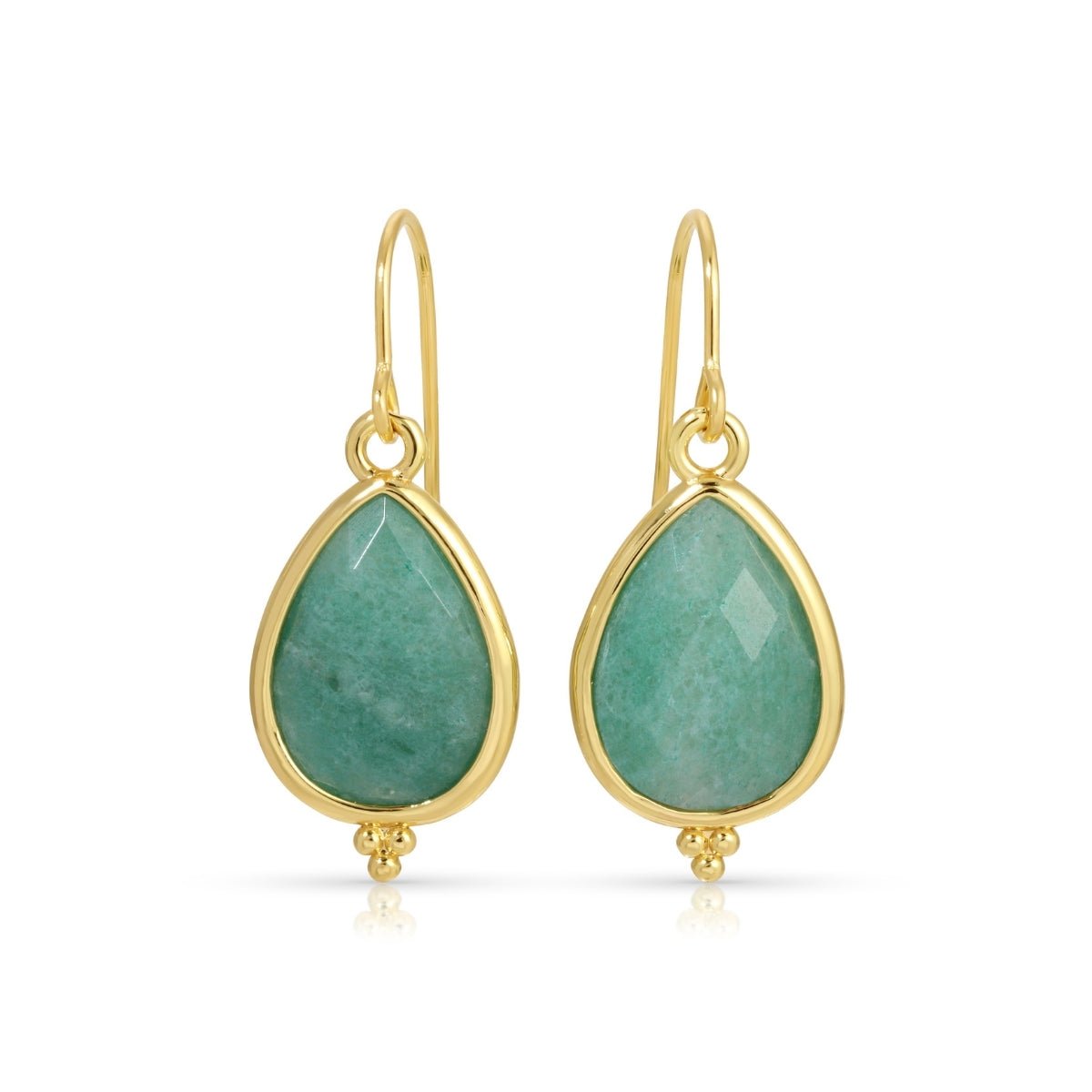 Teardrop Stone Earrings - Splendid Iris