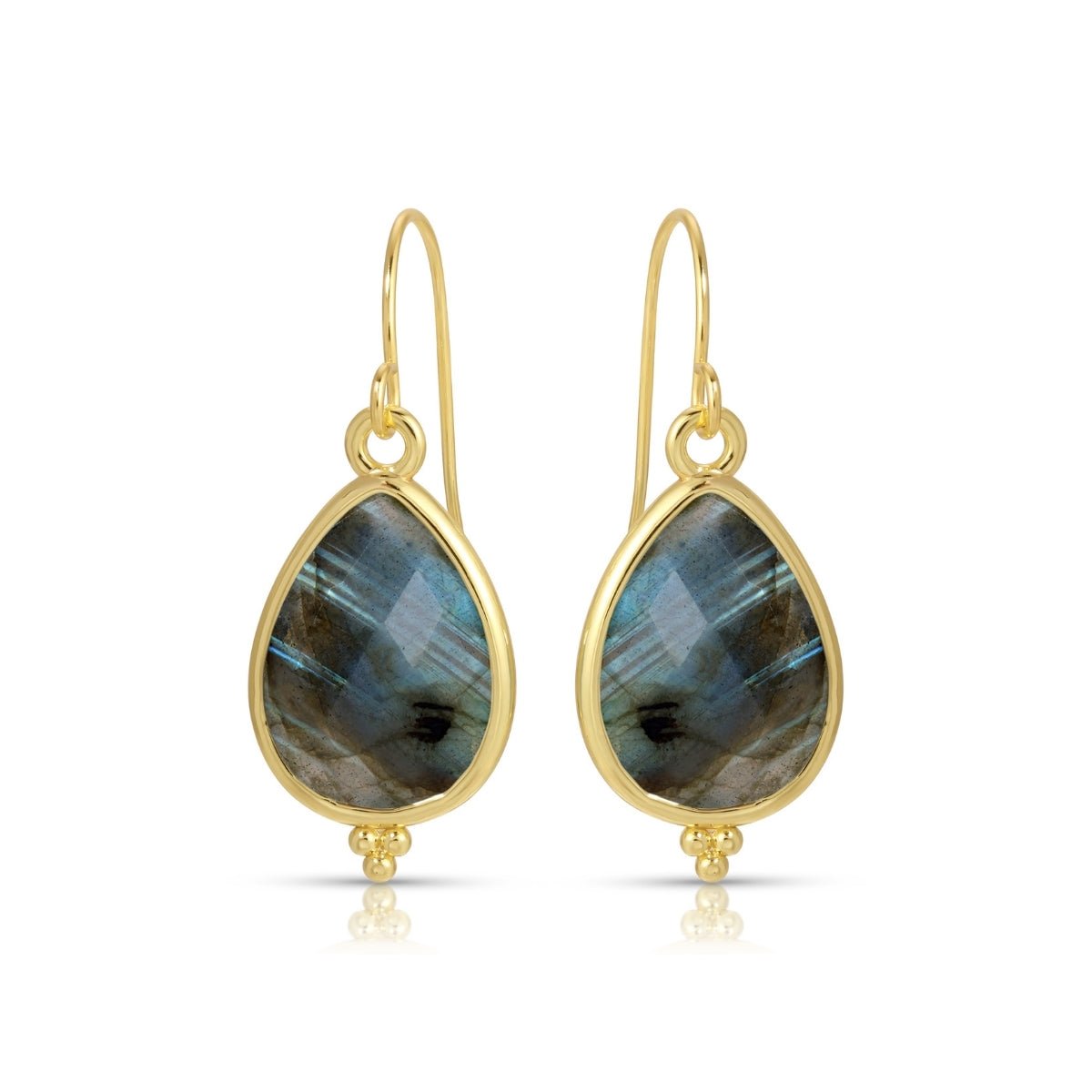 Teardrop Stone Earrings - Splendid Iris