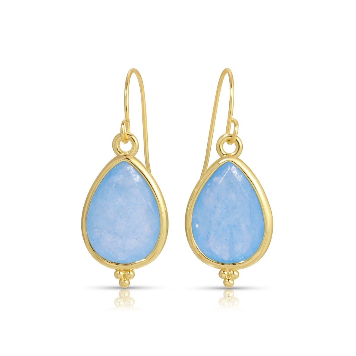 Teardrop Stone Earrings - Splendid Iris