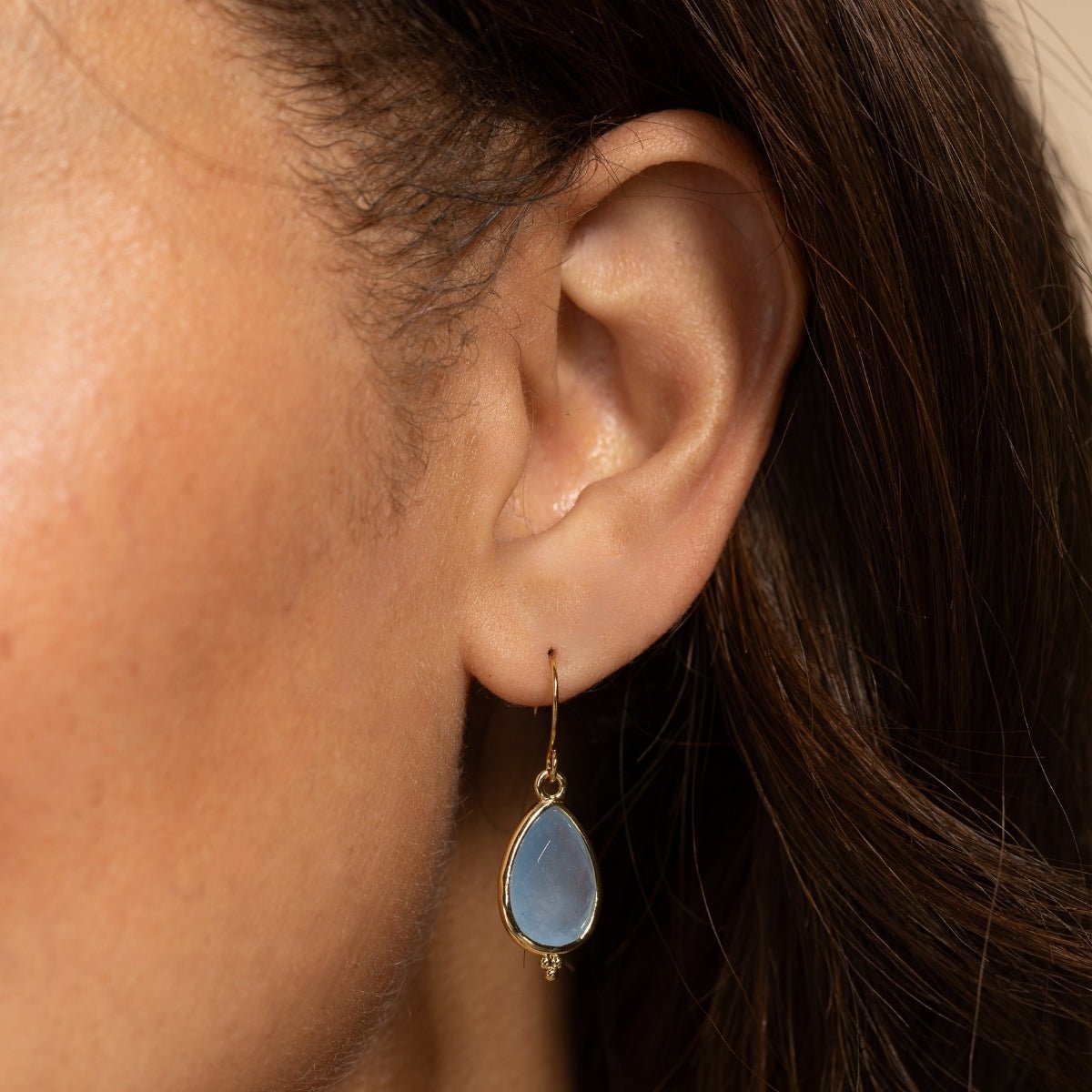 Teardrop Stone Earrings - Splendid Iris