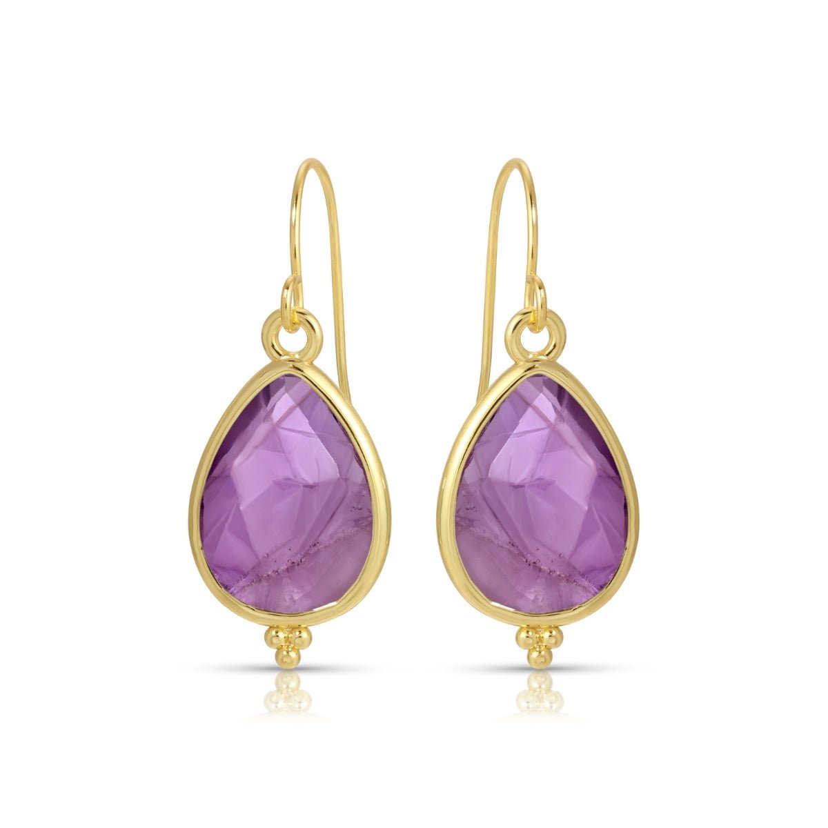 Teardrop Stone Earrings - Splendid Iris