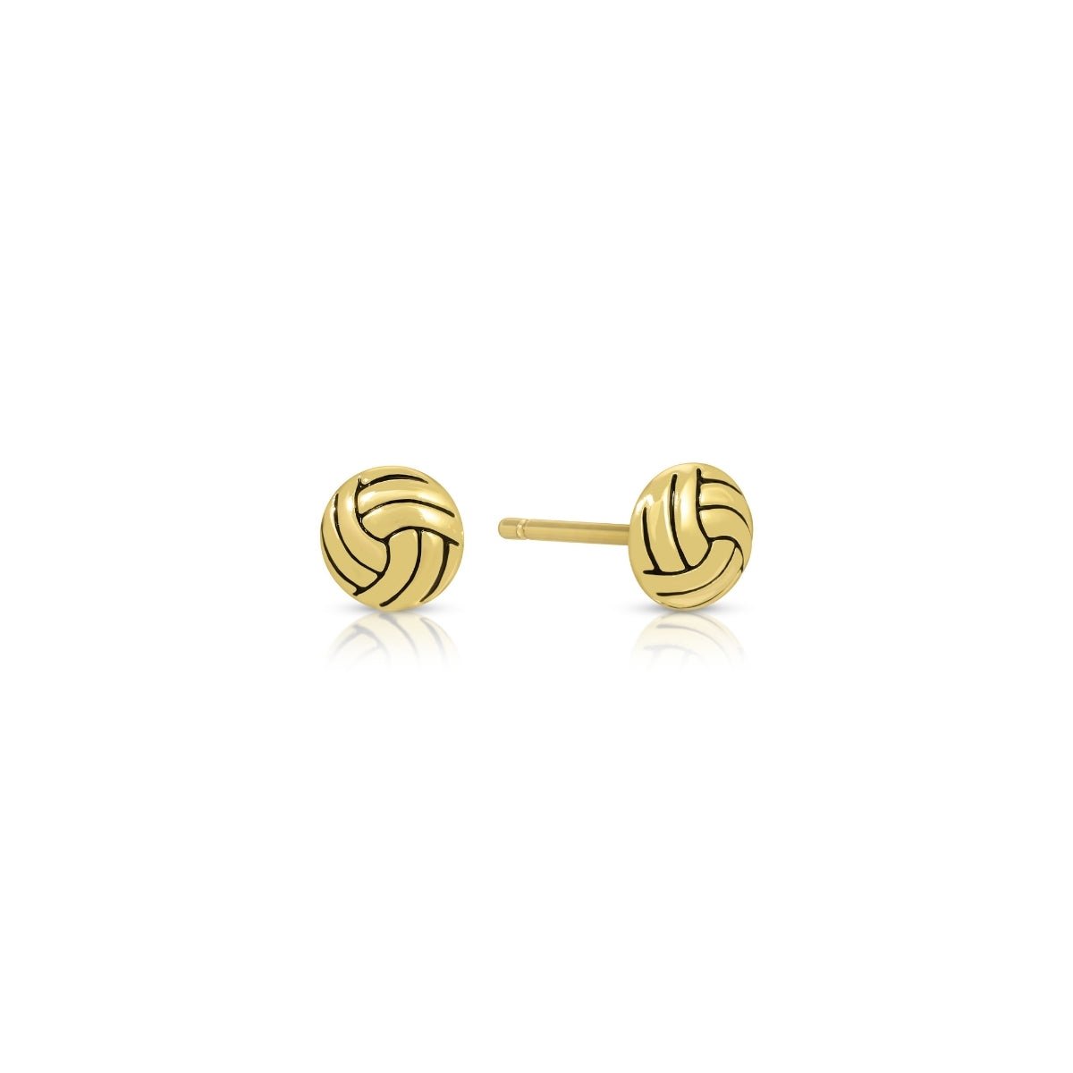Petite Volleyball Stud Earrings - Splendid Iris