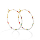 Miyuki Delica Hoop Earring - Splendid Iris