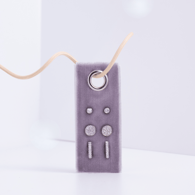 Pave Velvet Stud Gift Set - Splendid Iris