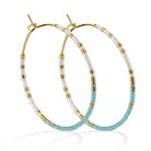 Miyuki Delica Hoop Earring - Splendid Iris