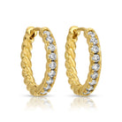 Large Cubic zirconia Twist Huggies - Splendid Iris