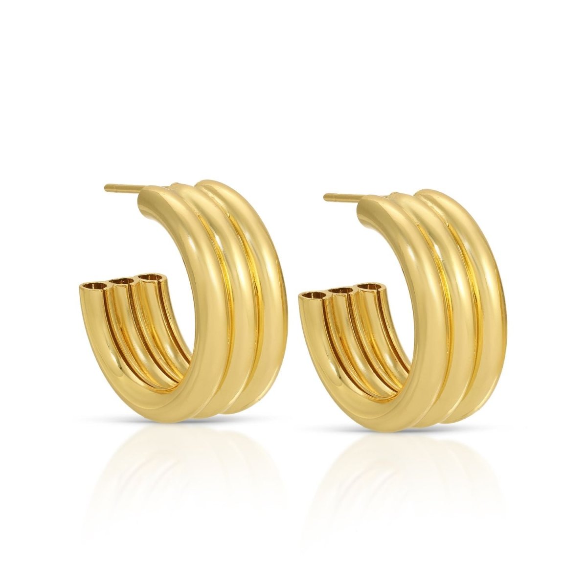 Triple Hoop Earrings - Splendid Iris