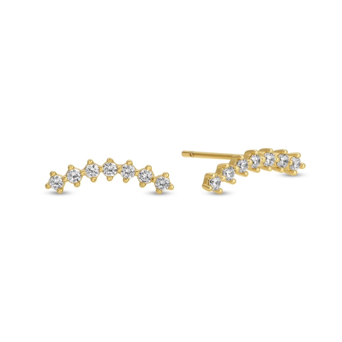 Glitz Crawler Stud Earrings - Splendid Iris