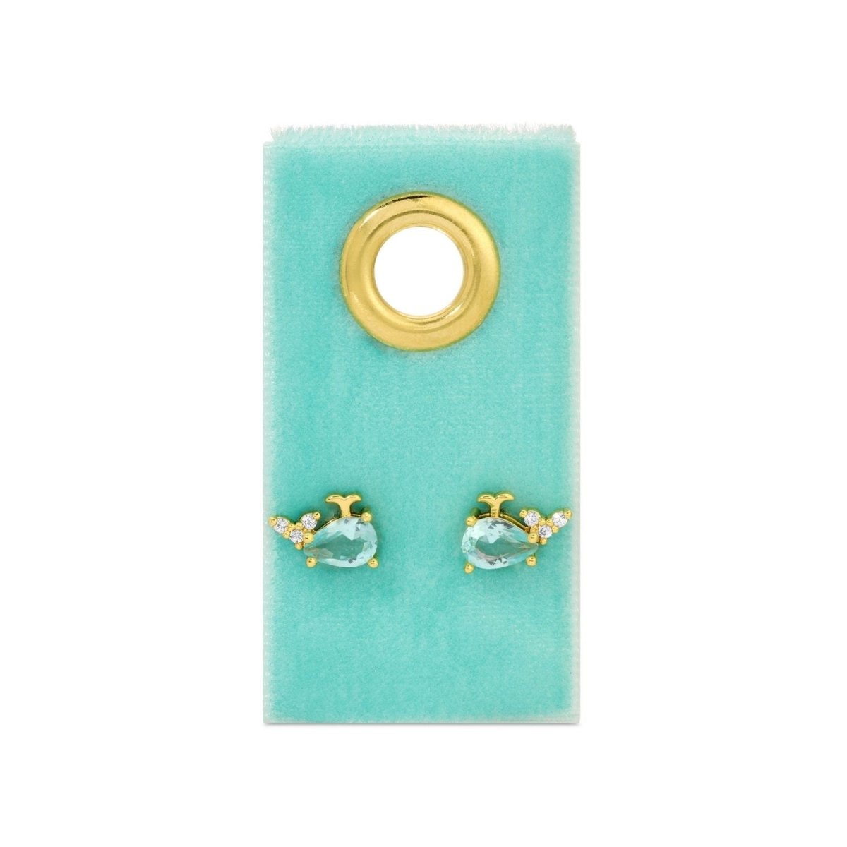 Whale Studs on Velvet Tag - Splendid Iris