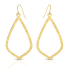 Long Textured Teardrop Earrings - Splendid Iris