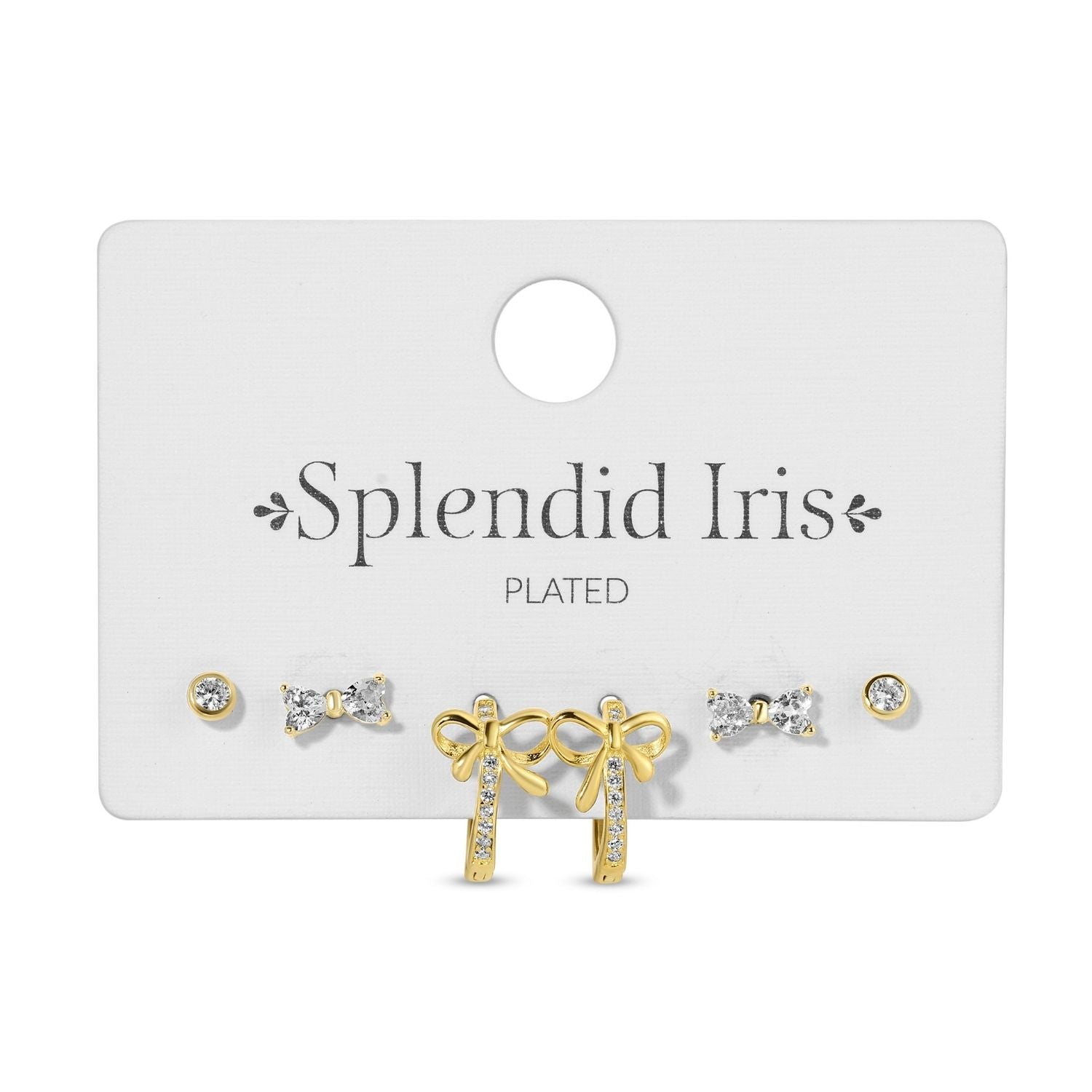 Bow Sparkle Earring Set of 3 - Splendid Iris