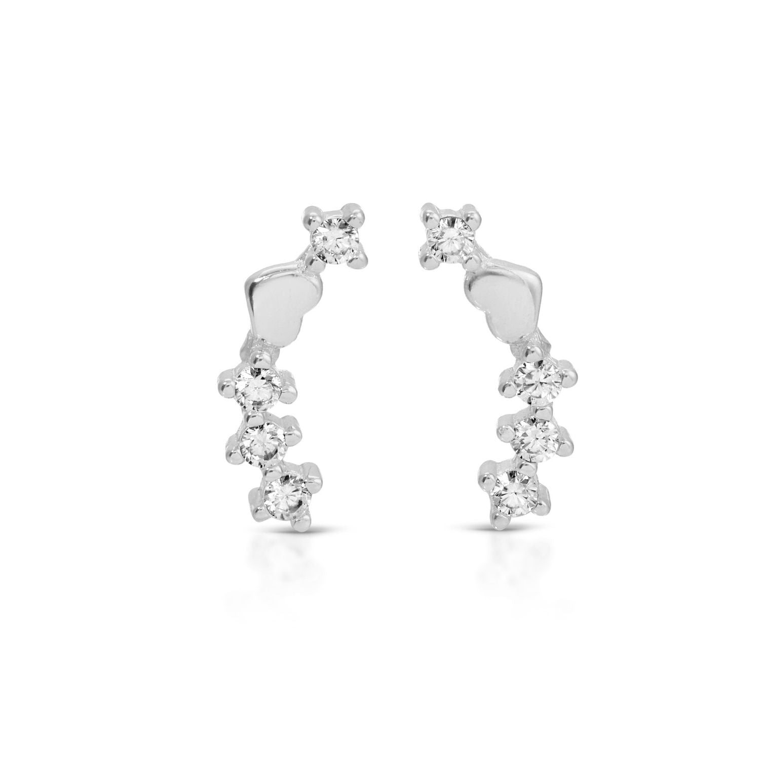 Heart Crawler Earrings - Splendid Iris