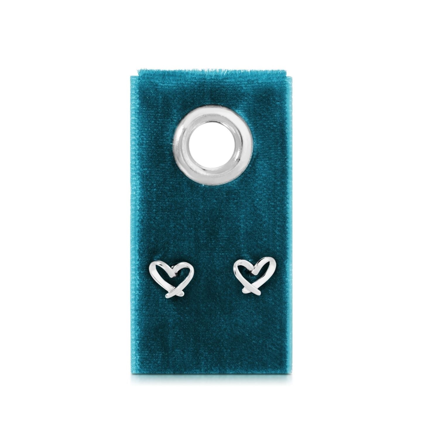 Free Form Heart Studs on Velvet Gift Tag - Splendid Iris