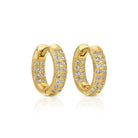 Small Cubic Zirconia Huggies - Splendid Iris