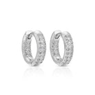 Small Cubic Zirconia Huggies - Splendid Iris