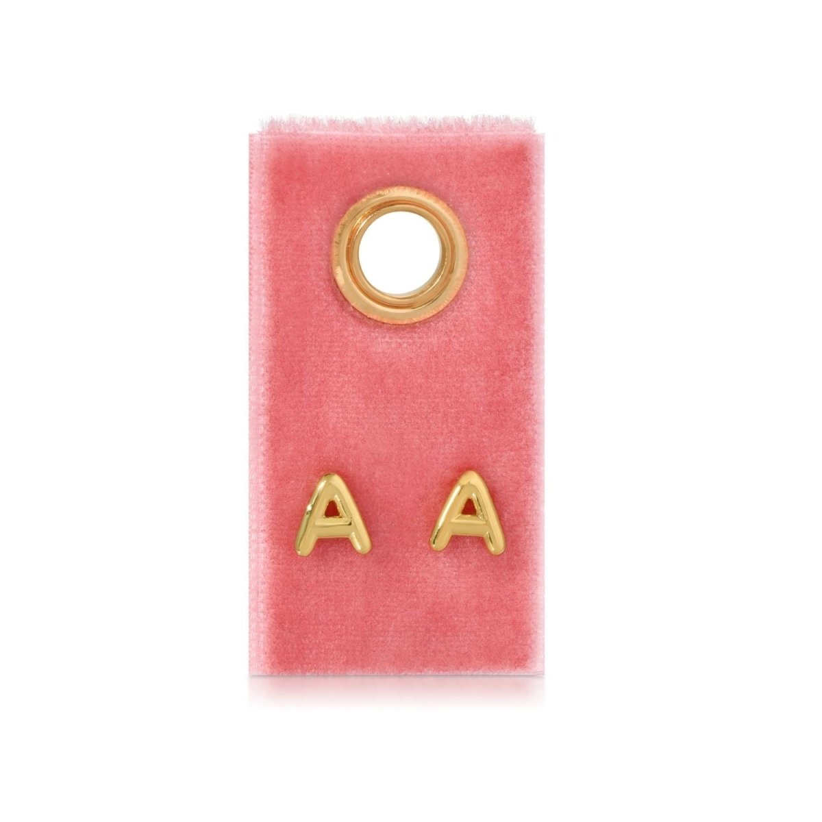 Initial Studs on Velvet Gift Tag - Splendid Iris