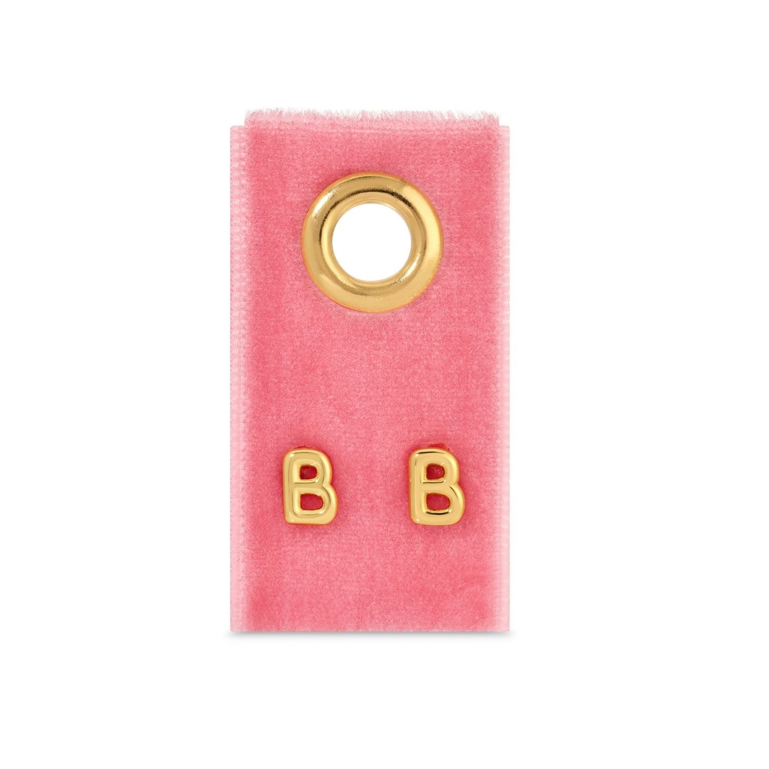Initial Studs on Velvet Gift Tag - Splendid Iris