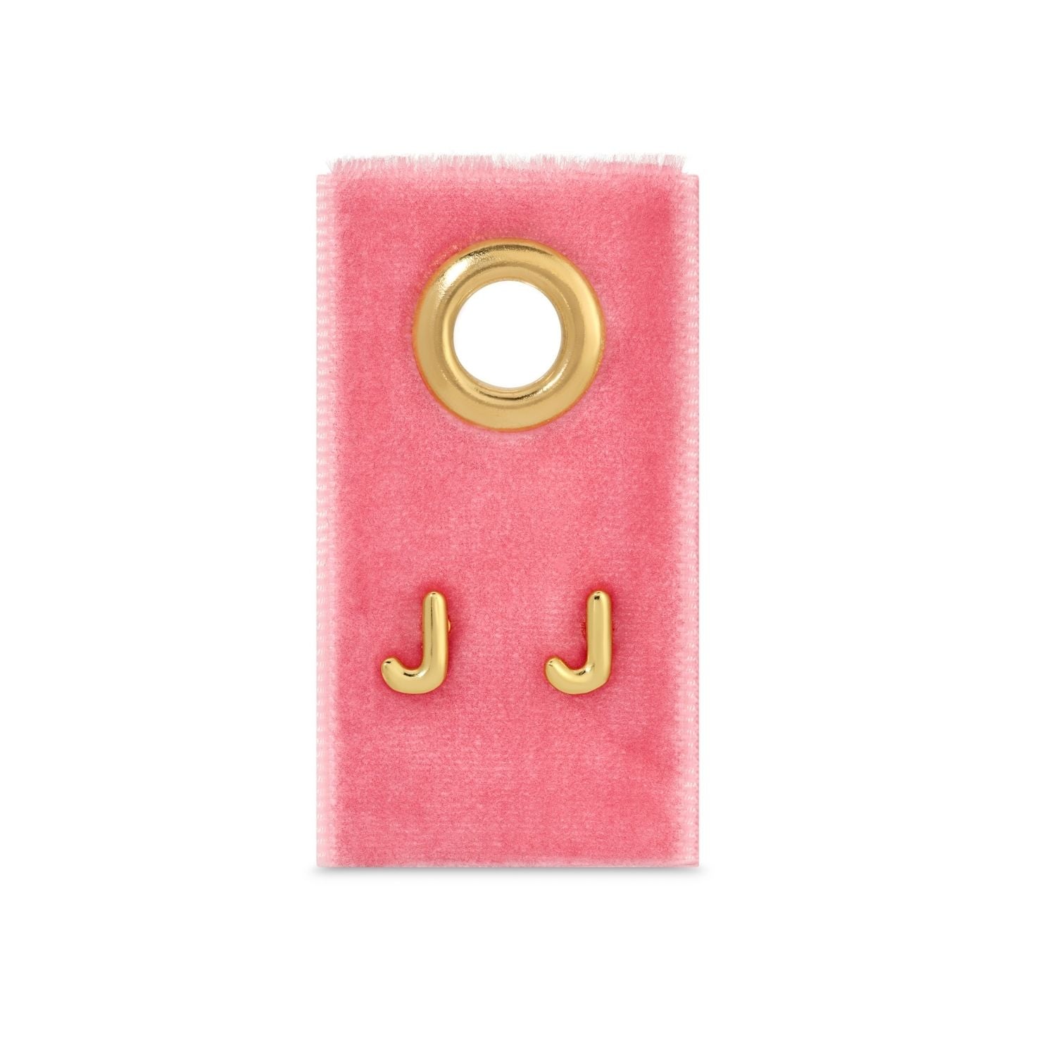 Initial Studs on Velvet Gift Tag - Splendid Iris