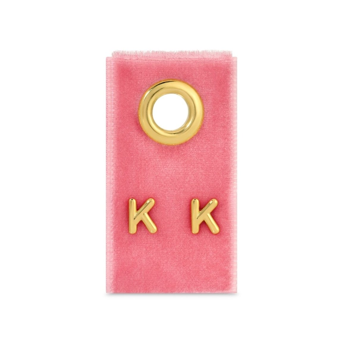 Initial Studs on Velvet Gift Tag - Splendid Iris