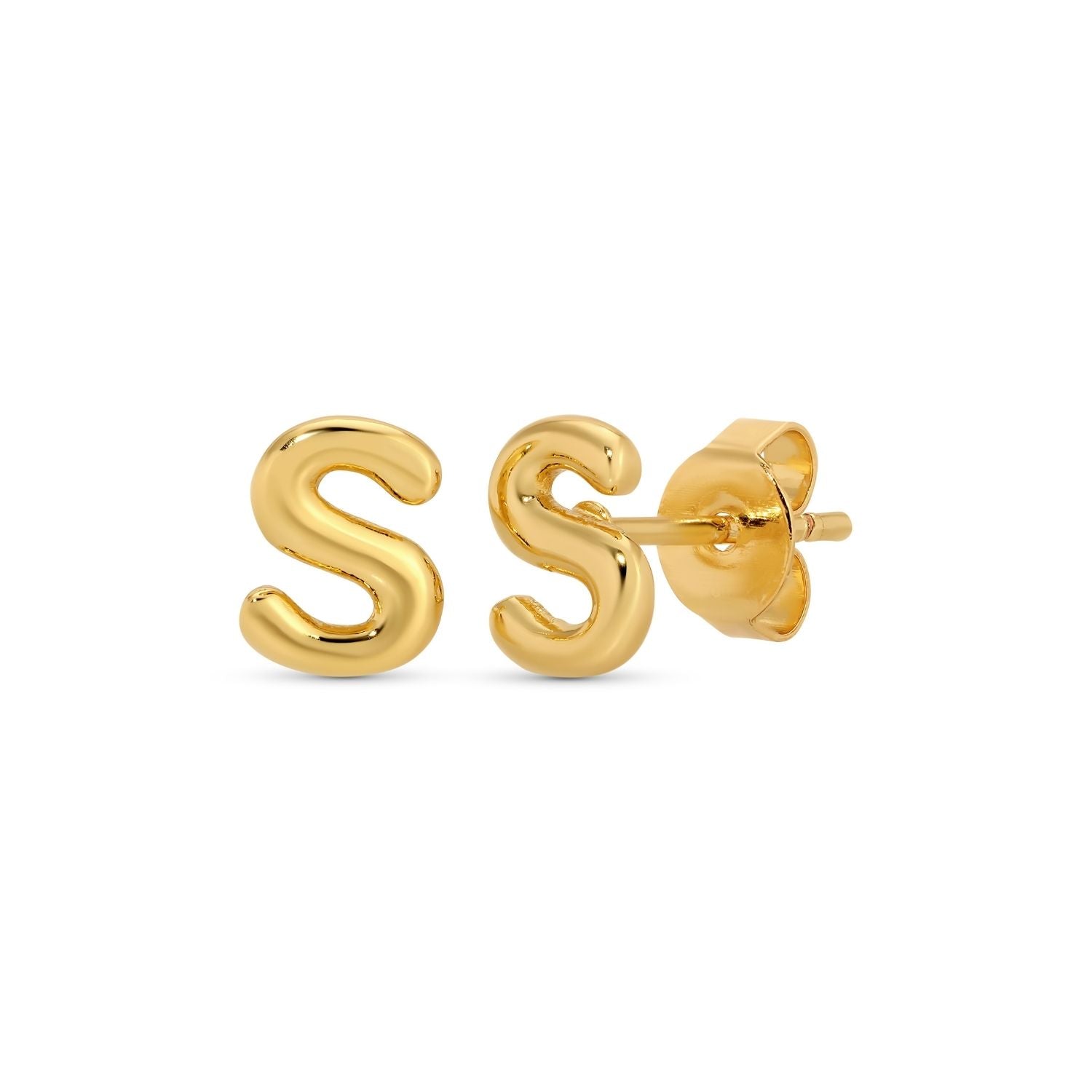 Initial Studs on Velvet Gift Tag - Splendid Iris