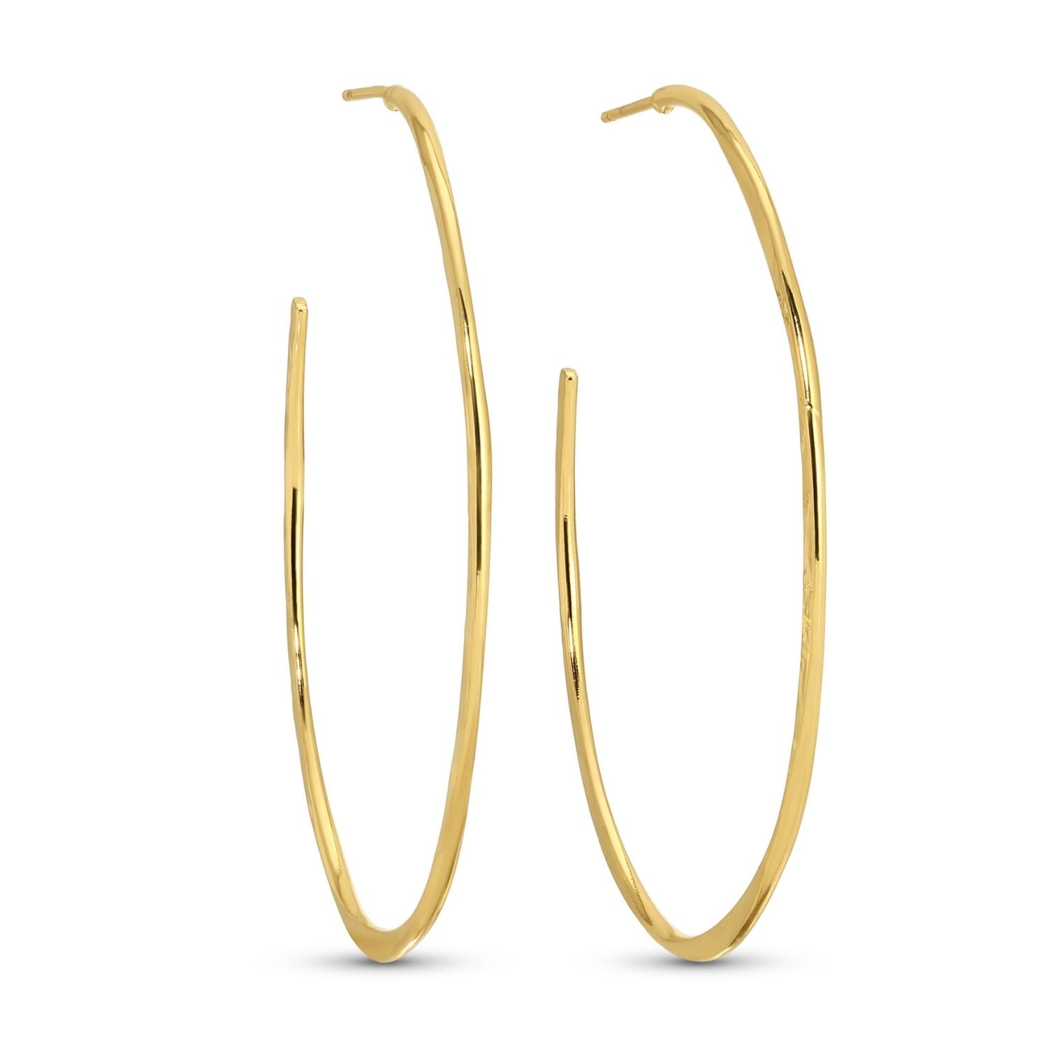 Large Textured Delicate Hoops - Splendid Iris