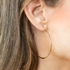 Large Textured Delicate Hoops - Splendid Iris