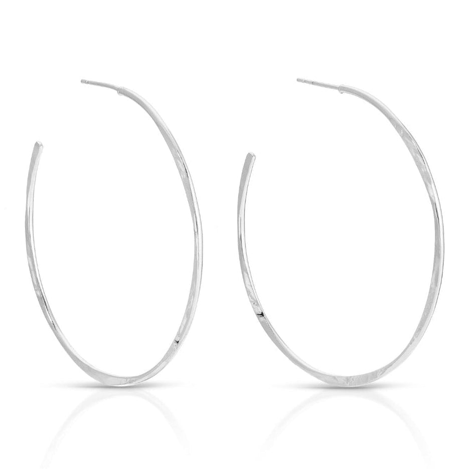 Large Textured Delicate Hoops - Splendid Iris