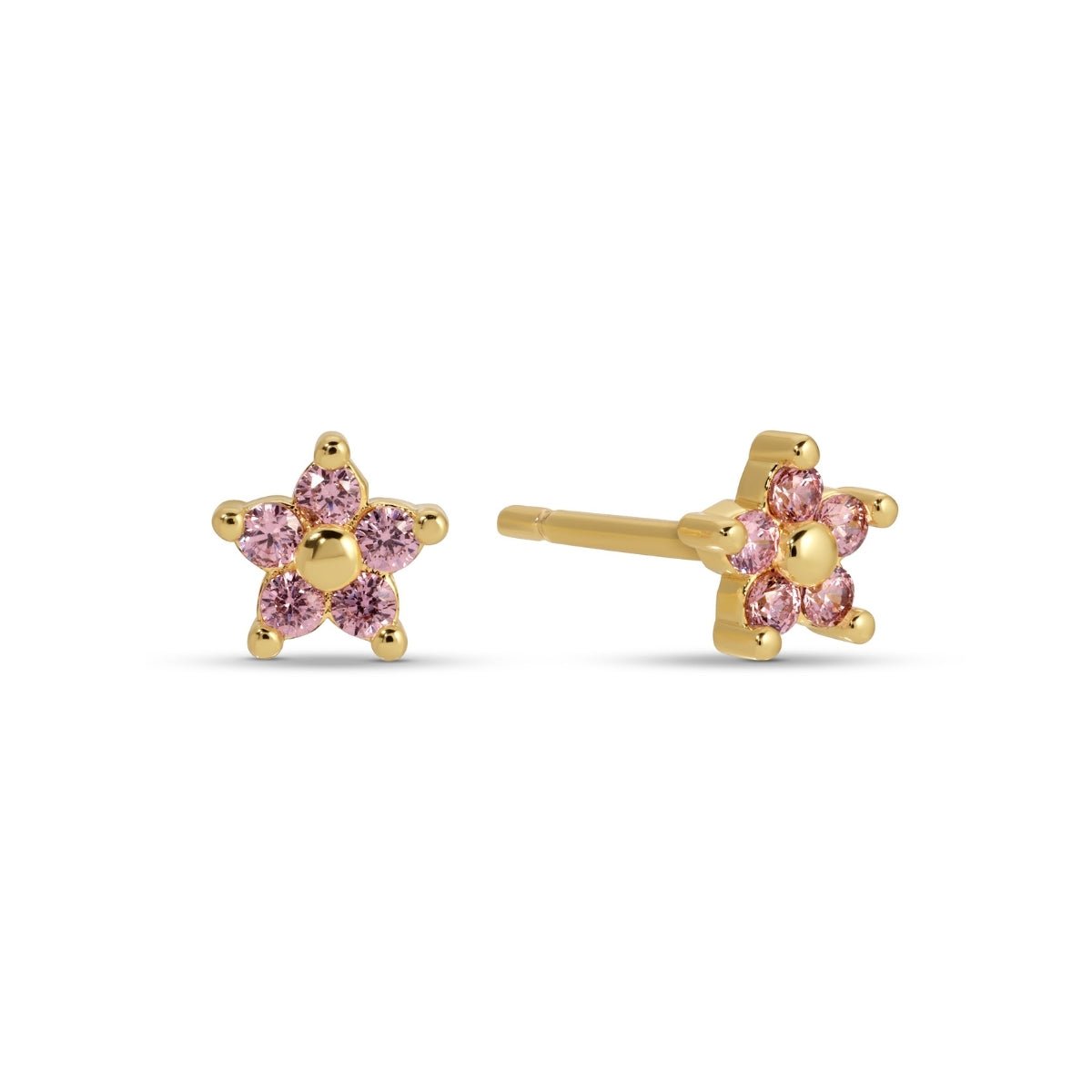 Delicate Flower Studs on Velvet Tag - Splendid Iris
