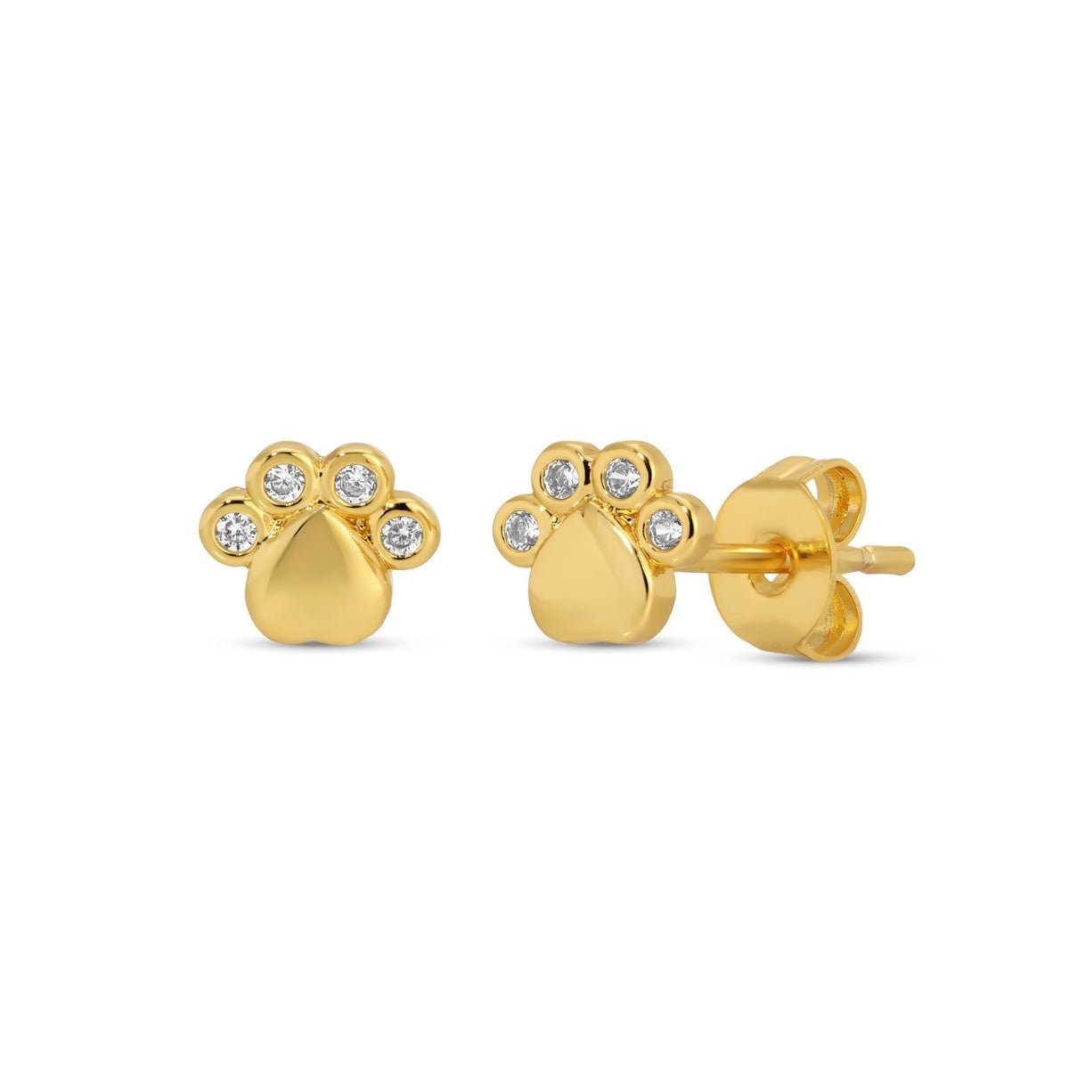 Paw Studs on Velvet Tag - Splendid Iris