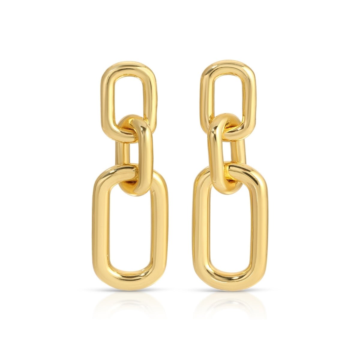 Long Link Stud Earrings - Splendid Iris